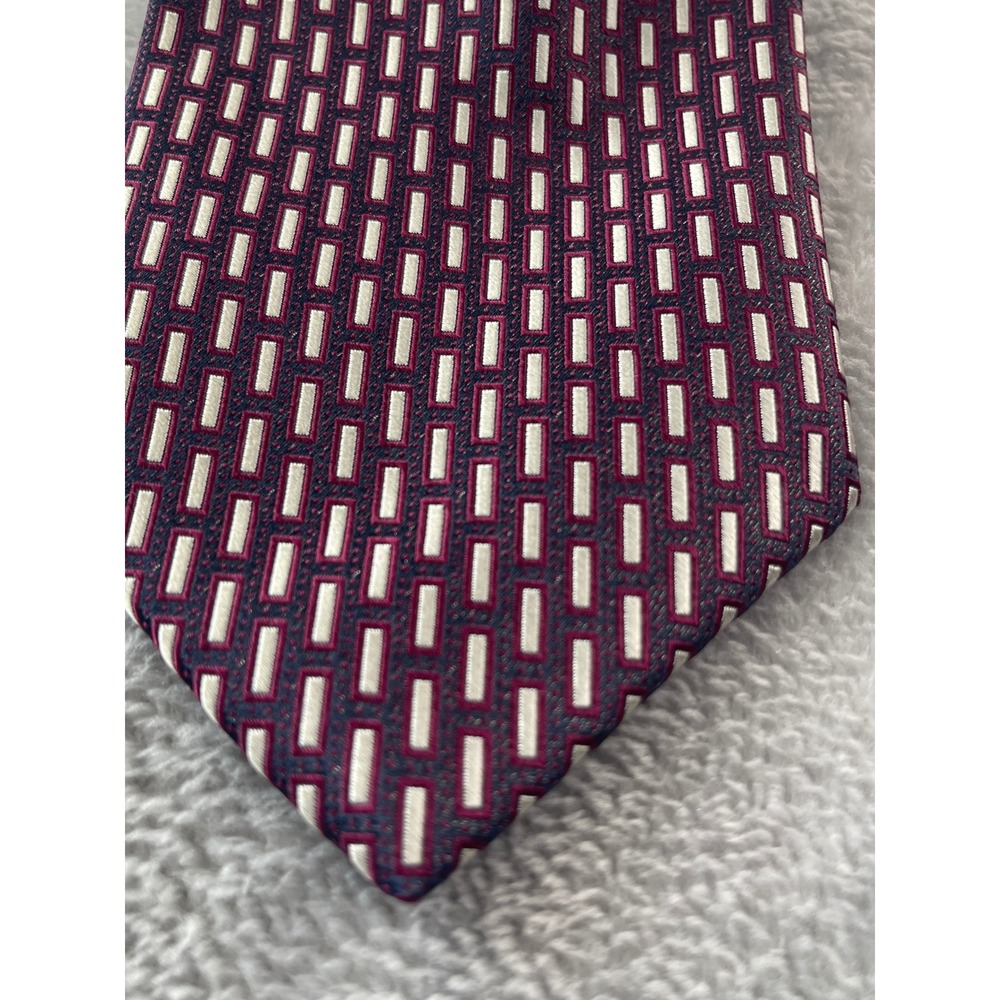 Robert Talbott Necktie Best of Class Rochester Purple Rectangle Pattern - Picture 2 of 10